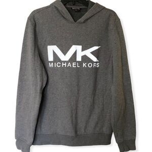 Michael Michael Kors Men's Black Reflective Big Logo Hoodie Sweatshirt S…
